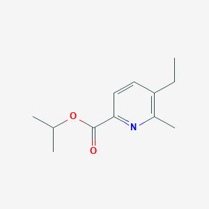 molecular formula C12H17NO2 B8287274 5-Ethyl-6-methyl-pyridine-2-carboxylic acid isopropyl ester 