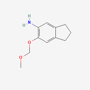molecular formula C11H15NO2 B8287280 6-(Methoxymethoxy)indan-5-amine 