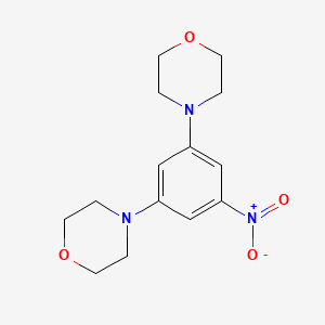 molecular formula C14H19N3O4 B8287283 4-(3-Morpholin-4-yl-5-nitro-phenyl)morpholine 