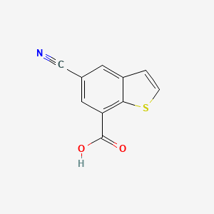 molecular formula C10H5NO2S B8287289 5-Cyano-1-benzothiophene-7-carboxylic acid 