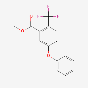 molecular formula C15H11F3O3 B8287315 Methyl 2-(trifluoromethyl)-5-phenoxybenzoate 