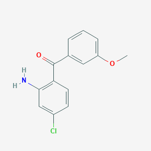 molecular formula C14H12ClNO2 B8287389 2-Amino-4-chloro-3'-methoxybenzophenone 