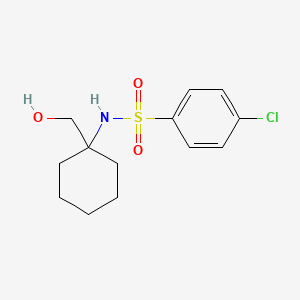 molecular formula C13H18ClNO3S B8287436 4-chloro-N-(1-(hydroxymethyl)cyclohexyl)benzenesulfonamide 