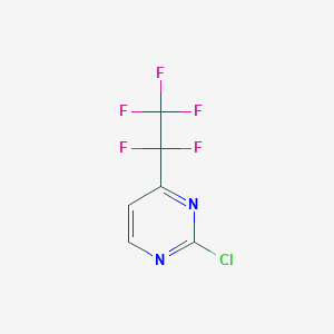 molecular formula C6H2ClF5N2 B8287455 2-Chloro-4-(pentafluoroethyl)pyrimidine 