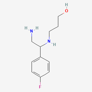 molecular formula C11H17FN2O B8287466 3-[(2-Amino-1-(4-fluorophenyl)ethyl)amino]-1-propanol 
