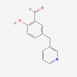 molecular formula C13H11NO2 B8287473 3-(3'-Formyl-4'-hydroxybenzyl)pyridine 