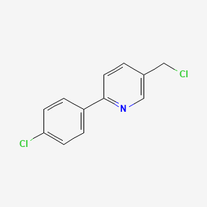 molecular formula C12H9Cl2N B8287498 5-Chloromethyl-2-(4-chloro-phenyl)-pyridine CAS No. 23148-56-3