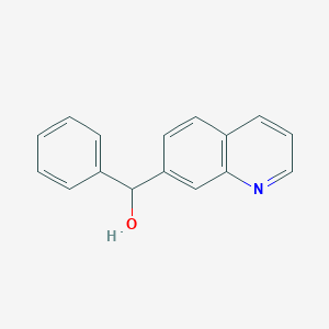 molecular formula C16H13NO B8287510 alpha-Phenyl-7-quinolinemethanol 