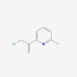 molecular formula C9H10ClN B8287570 2-(1-Chloromethylvinyl)-6-methylpyridine 