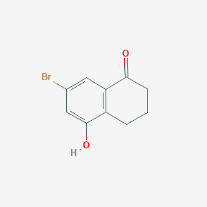 molecular formula C10H9BrO2 B8287579 7-bromo-5-hydroxy-3,4-dihydro-2H-naphthalen-1-one 