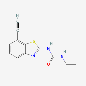 molecular formula C12H11N3OS B8287585 1-(7-Acetylenyl-2-benzothiazolyl)-3-ethylurea 