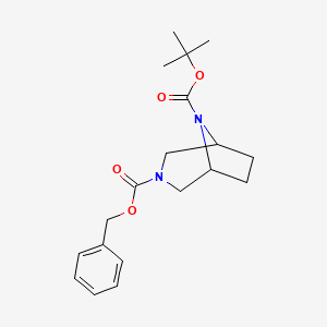 molecular formula C19H26N2O4 B8287589 3-Benzyl 8-(tert-butyl) 3,8-diazabicyclo[3.2.1]octane-3,8-dicarboxylate 