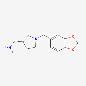 molecular formula C13H18N2O2 B8287593 3-Aminomethyl-1-(3,4-methylenedioxybenzyl)pyrrolidine 