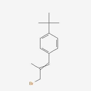 molecular formula C14H19Br B8287609 3-(p-Tert.butyl-phenyl)-2-methyl-allyl bromide 