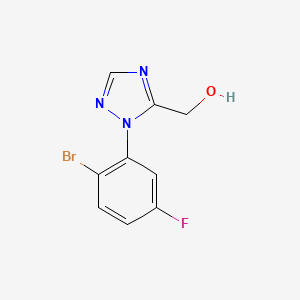 (2-(2-bromo-5-fluorophenyl)-2H-1,2,4-triazol-3-yl)methanol