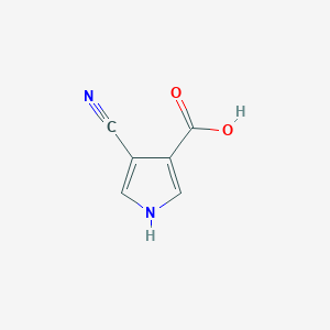 molecular formula C6H4N2O2 B8287639 4-cyano-1H-pyrrole-3-carboxylic acid 