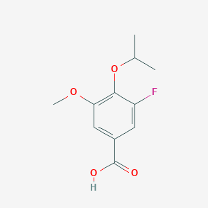 molecular formula C11H13FO4 B8287652 3-Fluoro-4-isopropoxy-5-methoxybenzoic acid 