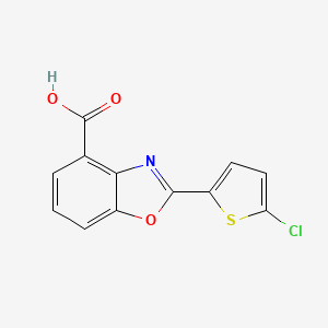 molecular formula C12H6ClNO3S B8287657 2-(5-Chlorothiophen-2-yl)benzoxazole-4-carboxylic acid 