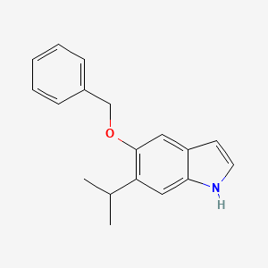 molecular formula C18H19NO B8287666 5-Benzyloxy-6-isopropyl-1H-indole 