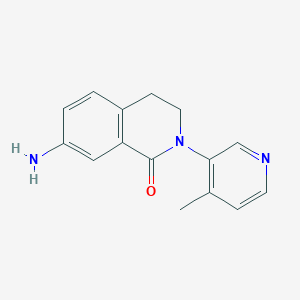 molecular formula C15H15N3O B8287680 7-Amino-2-(4-methyl-pyridin-3-yl)-3,4-dihydro-2H-isoquinolin-1-one 