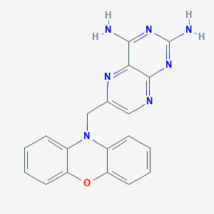 6-(Phenoxazin-10-ylmethyl)pteridine-2,4-diamine