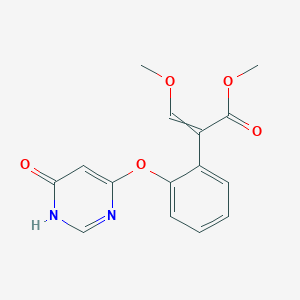 molecular formula C15H14N2O5 B8287693 Methyl 3-methoxy-2-{2-[(6-oxo-1,6-dihydro-4-pyrimidinyl)oxy]phenyl}acrylate CAS No. 2390002-51-2