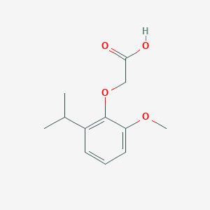 molecular formula C12H16O4 B8287696 2-Methoxy-6-isopropylphenoxyacetic Acid 