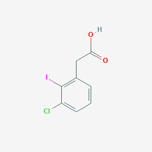 molecular formula C8H6ClIO2 B8287759 2-(3-Chloro-2-iodophenyl)acetic acid 