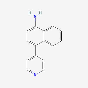 molecular formula C15H12N2 B8287808 4-(Pyridin-4-yl)naphth-1-ylamine 