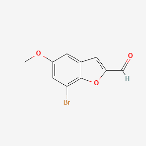 molecular formula C10H7BrO3 B8287818 7-Bromo-5-methoxybenzofuran-2-carbaldehyde 