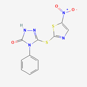 3-Hydroxy-5-[(5-nitrothiazol-2-yl)mercapto]-4-phenyl-1,2,4-triazole