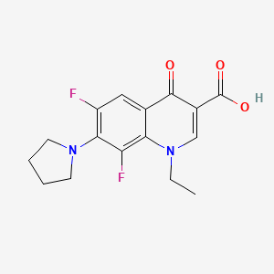 1-Ethyl-6,8-difluoro-1,4-dihydro-4-oxo-7-(1-pyrrolidinyl)quinoline-3-carboxylic acid