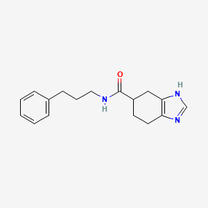molecular formula C17H21N3O B8287843 N-(3-phenylpropyl)-4,5,6,7-tetrahydro-1H-benzo[d]imidazole-5-carboxamide 