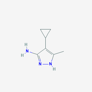 molecular formula C7H11N3 B8287848 4-Cyclopropyl-3-methyl-1H-pyrazol-5-amine 
