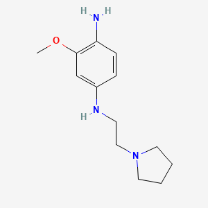 molecular formula C13H21N3O B8287874 2-methoxy-N'-(2-pyrrolidin-1-ylethyl)benzene-1,4-diamine 