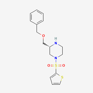 molecular formula C16H20N2O3S2 B8287887 (3R)-3-((benzyloxy)methyl)-1-(2-thiophenylsulfonyl)piperazine 