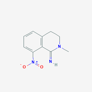 molecular formula C10H11N3O2 B8287907 2-methyl-8-nitro-3,4-dihydroisoquinolin-1(2H)-imine 