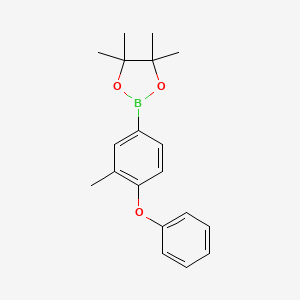 molecular formula C19H23BO3 B8287931 2-Methyl-4-(4,4,5,5-tetrametyl-1,3,2-dioxaborolan-2-yl)phenyl phenyl ether 