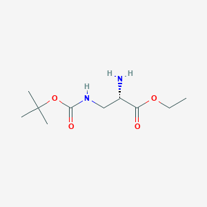 molecular formula C10H20N2O4 B8287941 Ethyl (2S)-2-amino-3-[(tert-butoxycarbonyl)amino]propanoate 