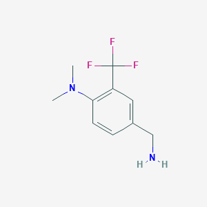 molecular formula C10H13F3N2 B8287942 (4-Aminomethyl-2-trifluoromethyl-phenyl)-dimethyl-amine 