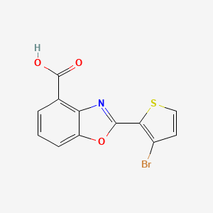 molecular formula C12H6BrNO3S B8287943 2-(3-Bromothiophen-2-yl)benzoxazole-4-carboxylic acid 