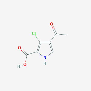 molecular formula C7H6ClNO3 B8287985 4-acetyl-3-chloro-1H-pyrrole-2-carboxylic acid 