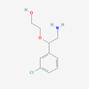 molecular formula C10H14ClNO2 B8288008 2-(2-Hydroxyethoxy)-2-(3-chlorophenyl)ethanamine 