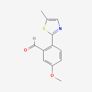 5-Methoxy-2-(5-methyl-thiazol-2-yl)-benzaldehyde