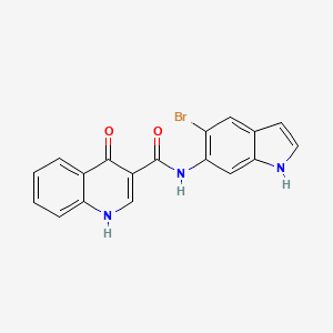 molecular formula C18H12BrN3O2 B8288111 N-(5-bromo-1H-indol-6-yl)-4-oxo-1H-quinoline-3-carboxamide 