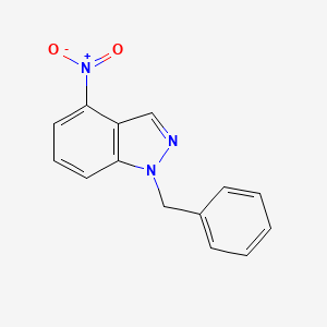 molecular formula C14H11N3O2 B8288138 1-benzyl-4-nitro-1H-indazole 