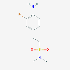 molecular formula C10H15BrN2O2S B8288150 2-(4-Amino-3-bromo-phenyl)-ethanesulfonic acid dimethylamide 