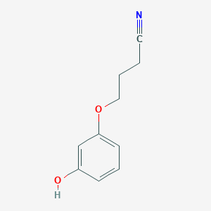 molecular formula C10H11NO2 B8288168 4-(3-Hydroxyphenoxy)butyronitrile 