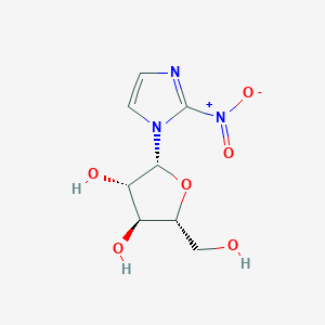 molecular formula C8H11N3O6 B8288215 1-(beta-D-Arabinofuranosyl)-2-nitroimidazole 