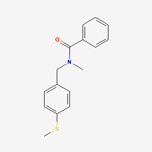 molecular formula C16H17NOS B8288281 N-benzoyl-N-methyl-N-(4-methylthiobenzyl)amine 